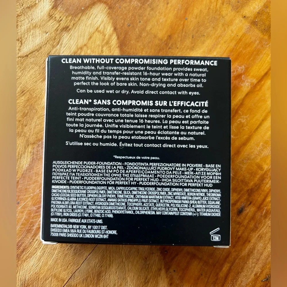 Bareminerals 16 Hour Skin Perfecting Powder Foundation Fair Warm